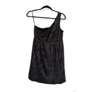 Forever 21 black shimmer one shoulder dress, size M/M (medium)